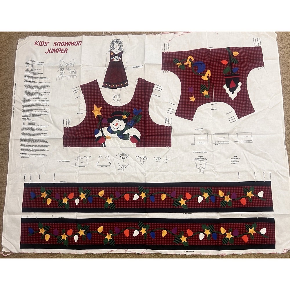 Snowman Jumper Fabric Craft‎ Panel - DreamSpinners V.I.P. Cranston Print Works